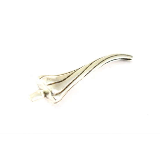 Μεταλλικό κοτσάνι κολοκύθας ασημι  7.5*2cm