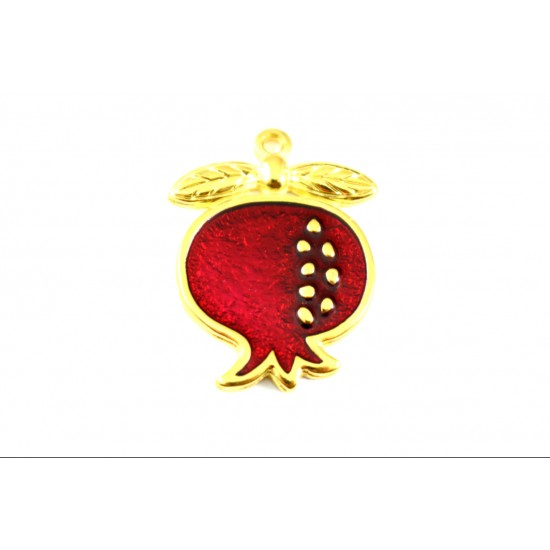 Μεταλλικό ρόδι κόκκινο 4*3cm