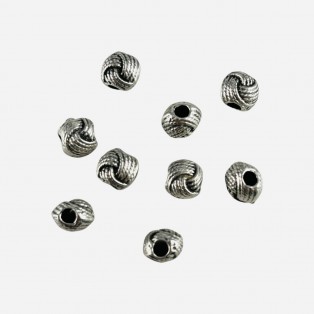 Χάντρα Μεταλλική 10 mm Ασημί