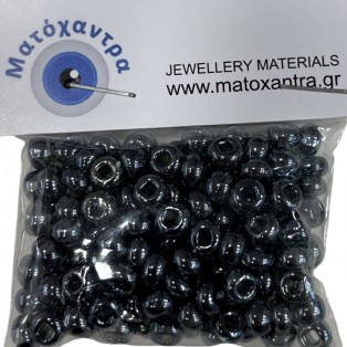 Γυάλινο χαντράκι  αιματίτη  6mm-32grm