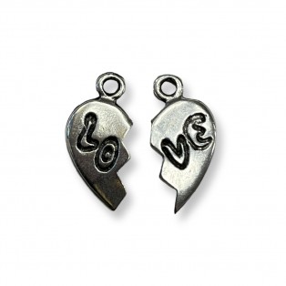 Μεταλλική καρδιά love 2.5*2cm