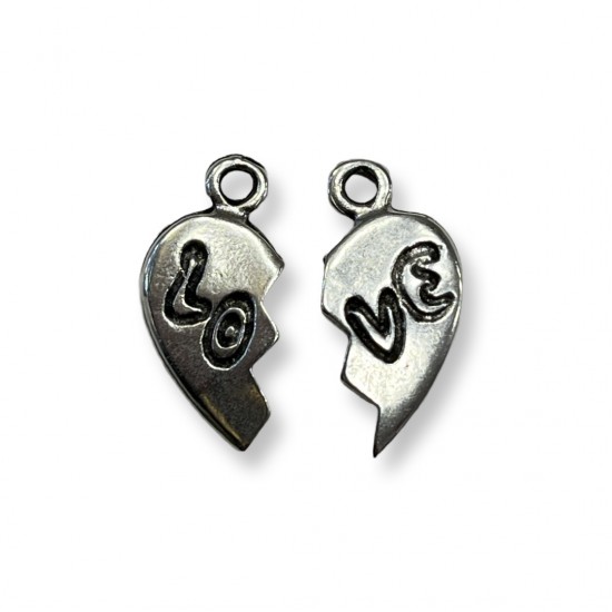 Μεταλλική καρδιά love 2.5*2cm