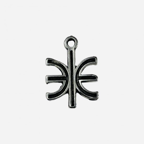 Μεταλλικό δελφικό έψιλον 2,5*1,8cm-10τμχ/MAD025