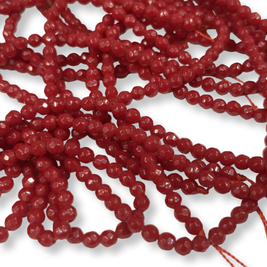 Red Jade Quartz Πέτρες 5mm Κόκκινες