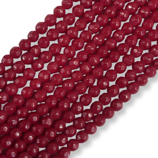 Red Jade Quartz Πέτρες 5mm Κόκκινες