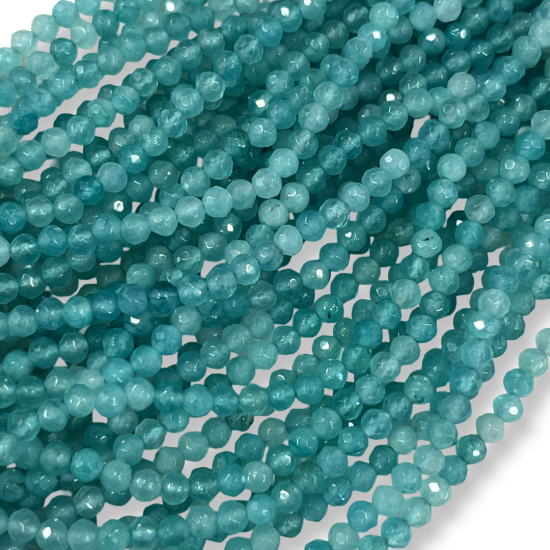 Amazonite Χάντρες 5mm Faceted με Τρύπα 0.9mm