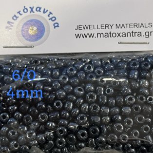 Γυάλινο Χαντράκι PRECIOSA αιματίτη   6/0 -4mm 40 gr