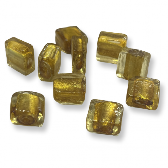 Χάντρα Murano Διάφανη 13x13mm για Χειροποίητα Κοσμήματα