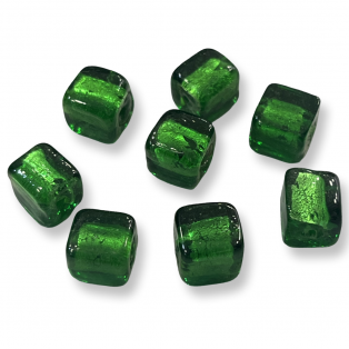 Χάντρα Murano Ζάρι Πράσινη 10x10mm για Κοσμήματα & Γούρια