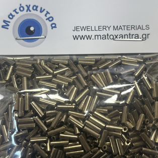Γυάλινο Μακαρόνι Καφέ Bronze 7mm 64gr Preciosa για Κοσμήματα