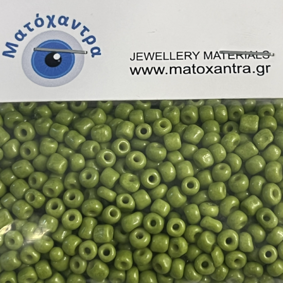 Γυάλινα χαντράκια πράσινο 4mm