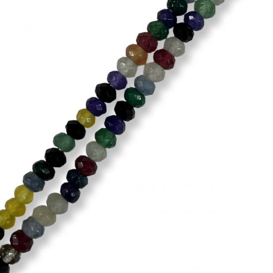 Jade χανδρες   ταγιε mix χρώμα  3*4 mm