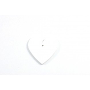 Ξύλινη καρδιά λευκή 4.5cm-10τμχ/ks209