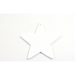 Ξύλινο αστέρι λευκό 8cm-5τμχ/ks198