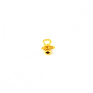 Μεταλλική πιπίλα χρυσό 2* 1,6 cm