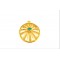Μεταλλικό επίχρυσο κρεμαστό στρογγυλό/ακτίνες 2,2 cm