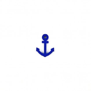 Ξύλινη άγκυρα μπλε σκούρο 2 *2,5cm-20τμχ/KS015