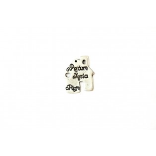 Μεταλλικό σπίτι με ευχές 3,3*3,5cm
