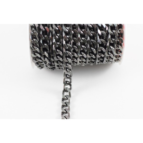 Αλυσίδα αλουμινίου black nickel 12mm