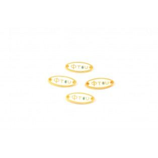 Μεταλλικό σμαλτένιο φτου 2,3*1,5cm/mr034
