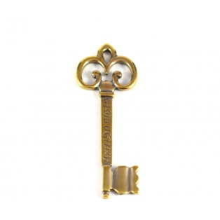 Μεταλλικό κλειδί με ευχές 7.5*2*5cm μπρονζέ