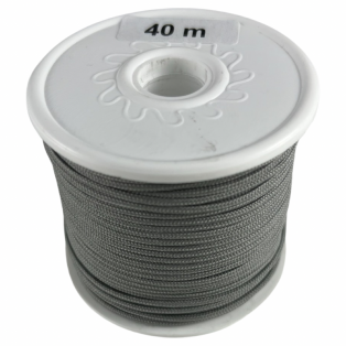 Κορδόνι μακραμέ 2mm γκρι 40m