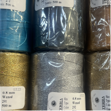 Κηροκλωστές TERRA WAXED 0.8mm – Κερωμένα Νήματα για Χειροποίητα Κοσμήματα