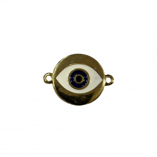 Μεταλλικό μάτι σμαλτένιο μπλε 2,5*2cm-5τμχ/mx029