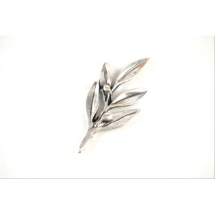 Μεταλλικό κλαδί ελιάς ασημί 7*3.2cm