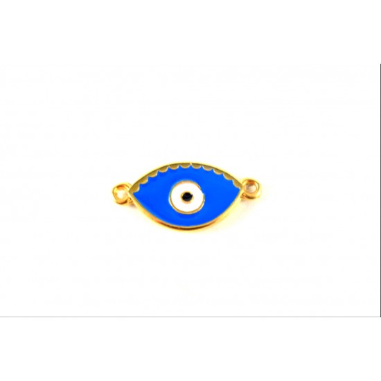 Σμαλτένιο Ματάκι με Κρικάκια Μπλε 1*2,3cm