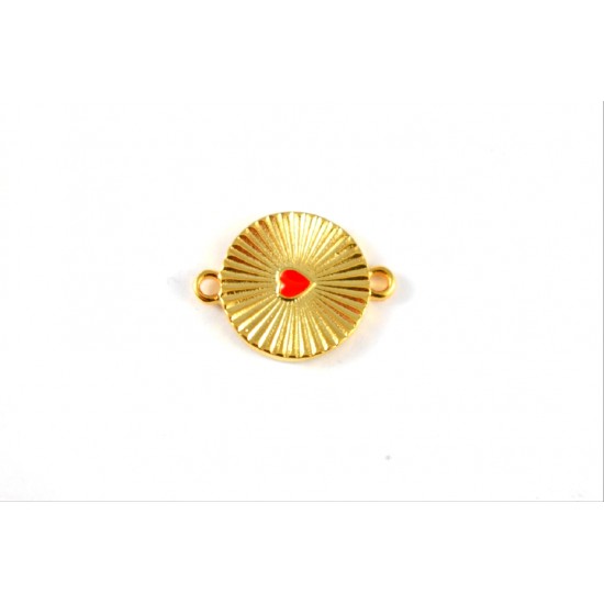 Μεταλλική ρόδα καρδιά 2*1,5cm-12τμχ/ym235