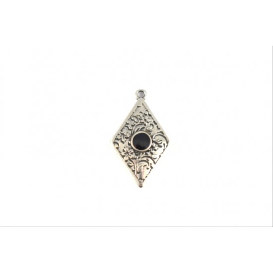 Μεταλλικός ρόμβος με σμάλτο 2,6*1,6cm-10τμχ/ma041