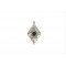 Μεταλλικός ρόμβος με σμάλτο 2,6*1,6cm-10τμχ/ma041