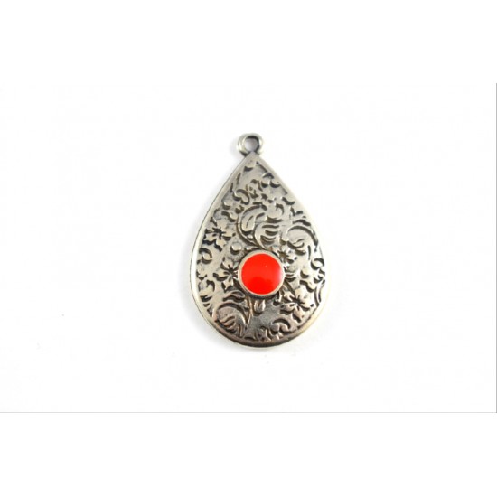 Μεταλλικό δάκρυ με σμάλτο 2,7*1,6cm-10τμχ/ma036