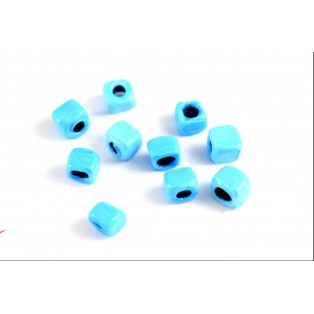 Γυάλινη γαλάζια χάντρα 12*12mm-12τμχ/xg001