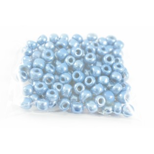 Γυάλινο χαντράκι πετρόλ 6mm 30grm