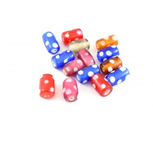 Γυάλινη χάντρα mix 10mm-12τμχ/xg018