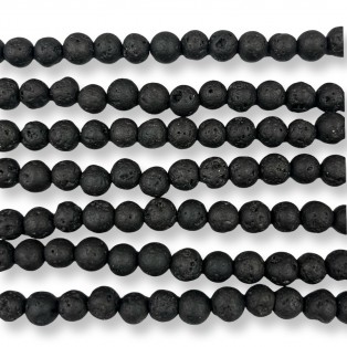 Λάβα   μάυρη  6mm