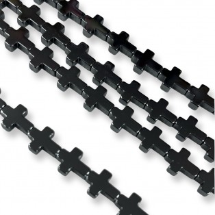 Χάνδρες  αιματίνη  σταυρός 8x10mm