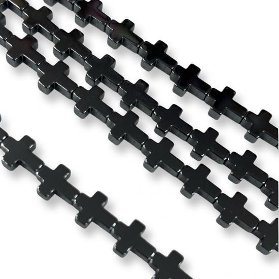 Χάνδρες  αιματίνη  σταυρός 8x10mm