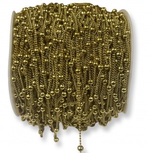 Ατσάλινη αλυσίδα επίχρυσο 1x1.7mm