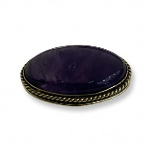 Αμέθυστος καπουσόν οβάλ 35x23mm