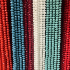 Ροδέλα κρυστάλλινη ταγιέ 6x8mm