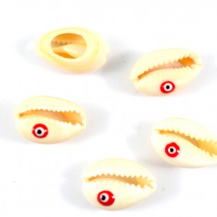 Φυσικό κοχύλι με μάτι 8τεμ 1,8cm  fk022