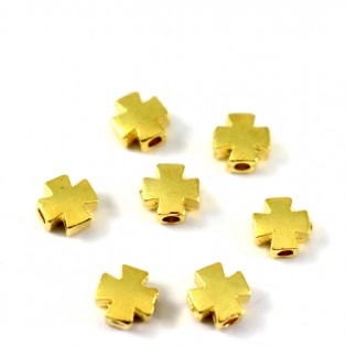 Σταυρουδάκι μεταλλικό περαστό χρυσό 0.8X0.8CM