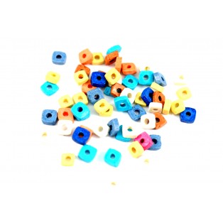 Χάντρα κεραμική 4*4 mm mix rk041