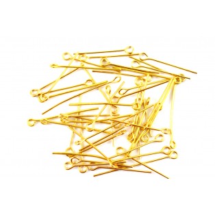 Γράνα με θηλιά 50 τμχ 2.5cm χρυσό