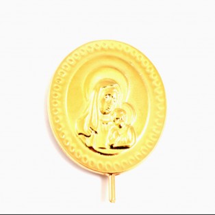 Διακοσμητικο για πετρα 4,5*4cm παναγια/χριστος  50τμχ/mvp008