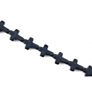 Χαουλίτης  σταυρός μεσαίος  μαύρο  1,5 * 1,2 cm