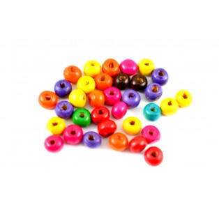 Ξύλινες χάντρες 100 τμχ  multi  5mm ksx001